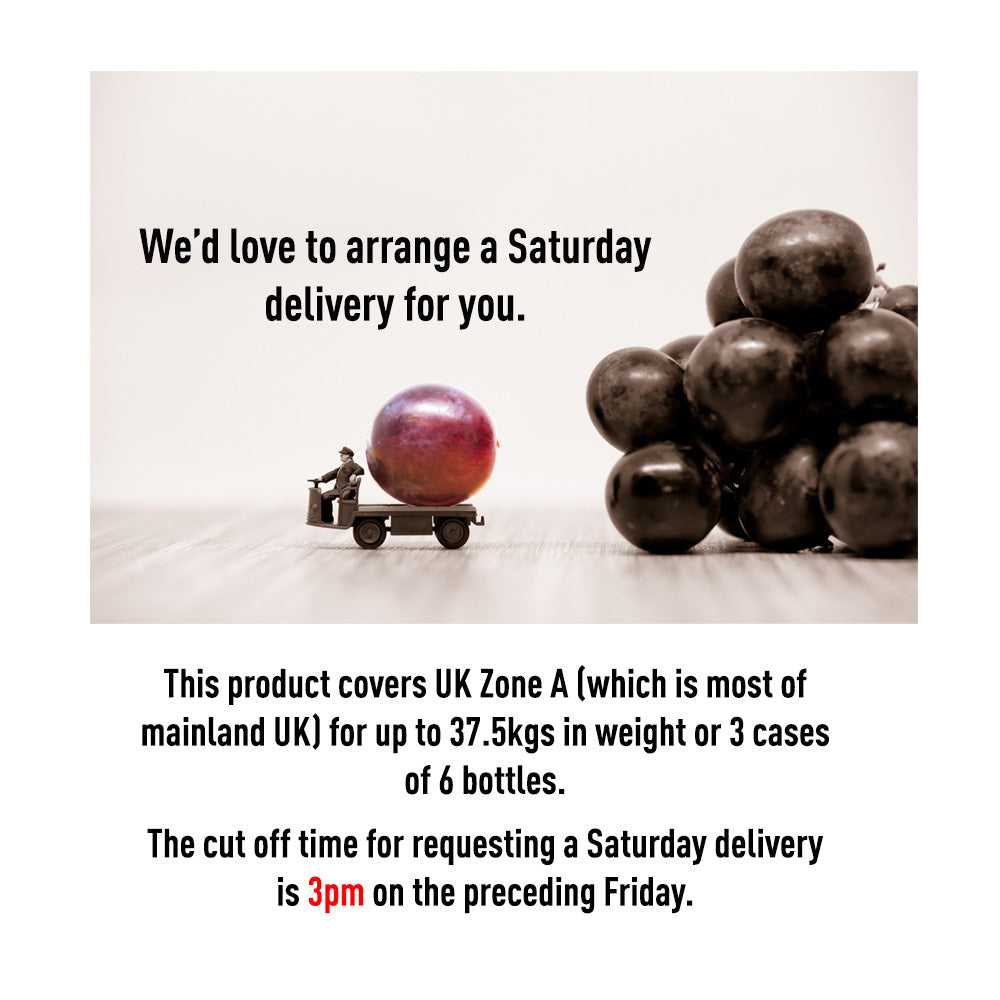 Saturday Delivery UK Zone A (up to 37.5 kg or 3 cases of 6 bottles)